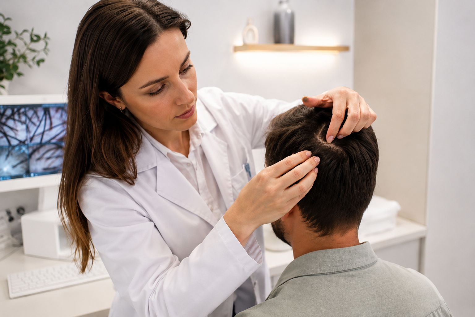 Tricoscopia para investigação da queda de cabelo